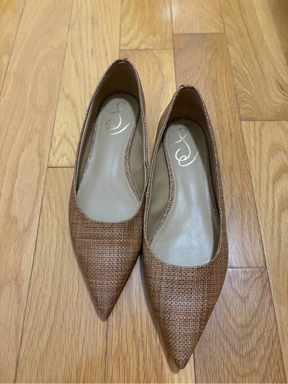Sam Edelman Pointed-Toe Flats in Brown